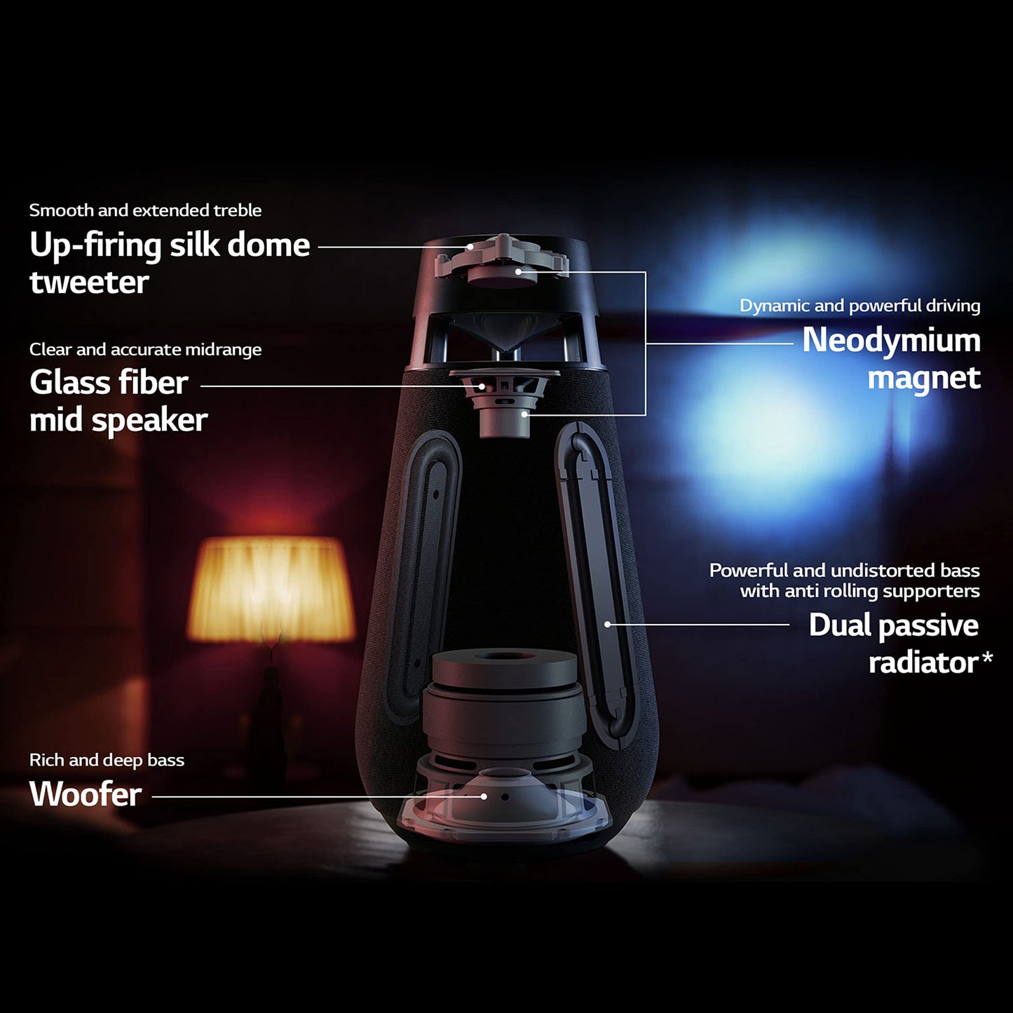 LG Electronics XBOOM 360 X03 Bluetooth Portable Speaker