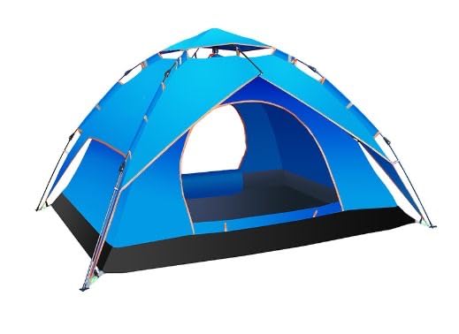 Suprills 3-in-1 Pop-Up Tent (3–4 Person) – Waterproof Instant Double-Layer Camping Shelter