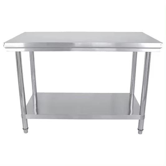 Commercial Catering Stainless Steel Kitchen Table — 120x60x80 cm Food Prep Workbench