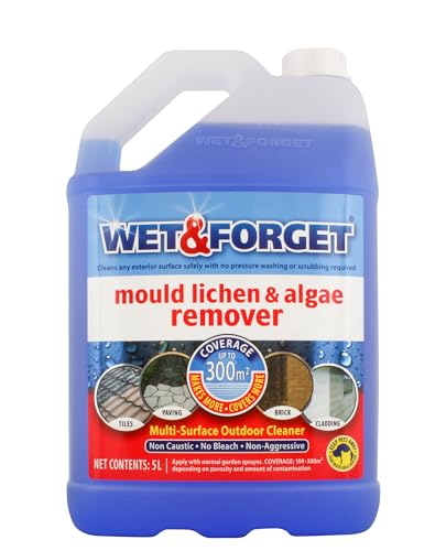 Wet & Forget Mould, Lichen & Algae Remover, Outdoor Cleaning Solution, Black Mould Remover, Bleach Free