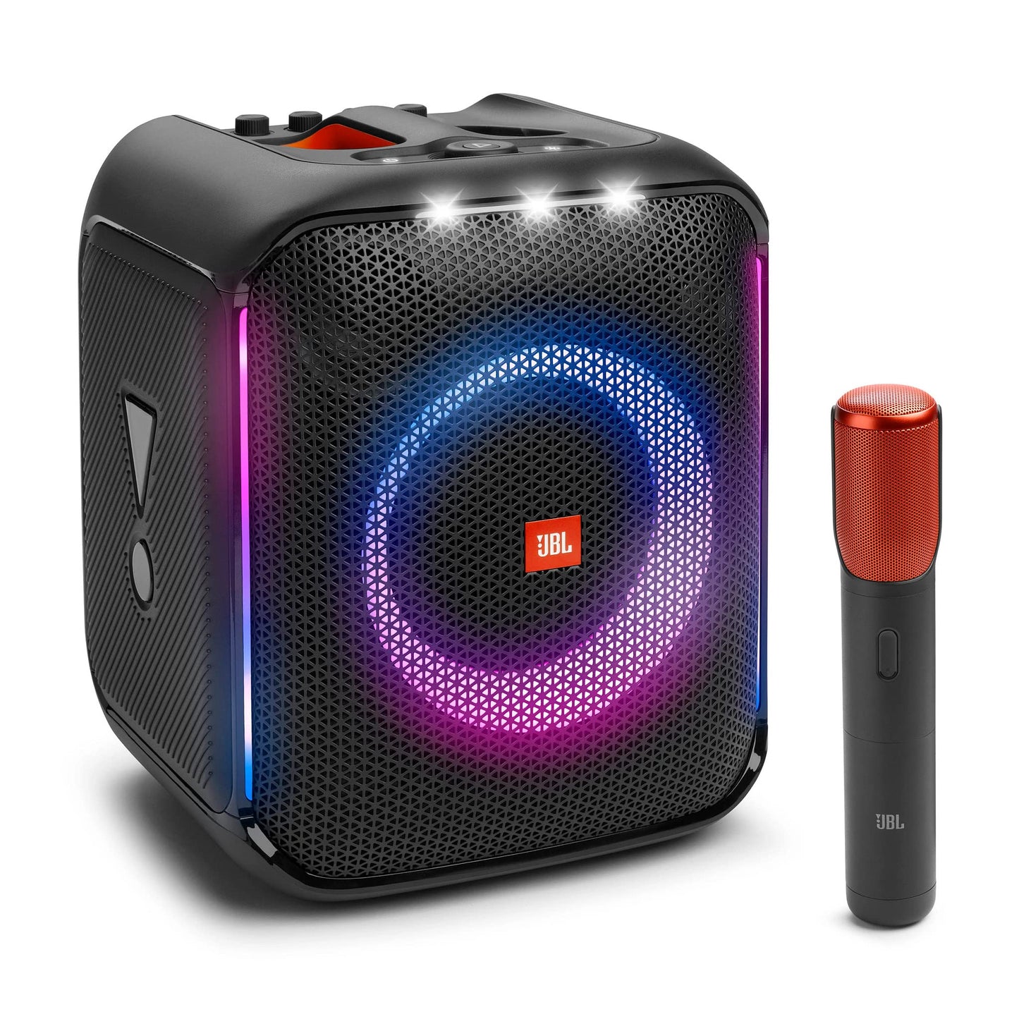 JBL PartyBox Encore Portable Indoor and Outdoor Party Speaker with Built-In Lights, IPX4 Splashproof Design, Deep Bass and 10 Hours of Playtime, in Black