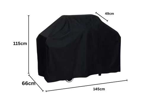 Suprills 58-Inch Heavy Duty BBQ Cover, Essential Gas BBQ Accessories, Waterproof Grill Protection, BBQ Covers - Oxford Fabric, Water, Wind, Rip-Proof & UV Resistant (145x66x117cm)