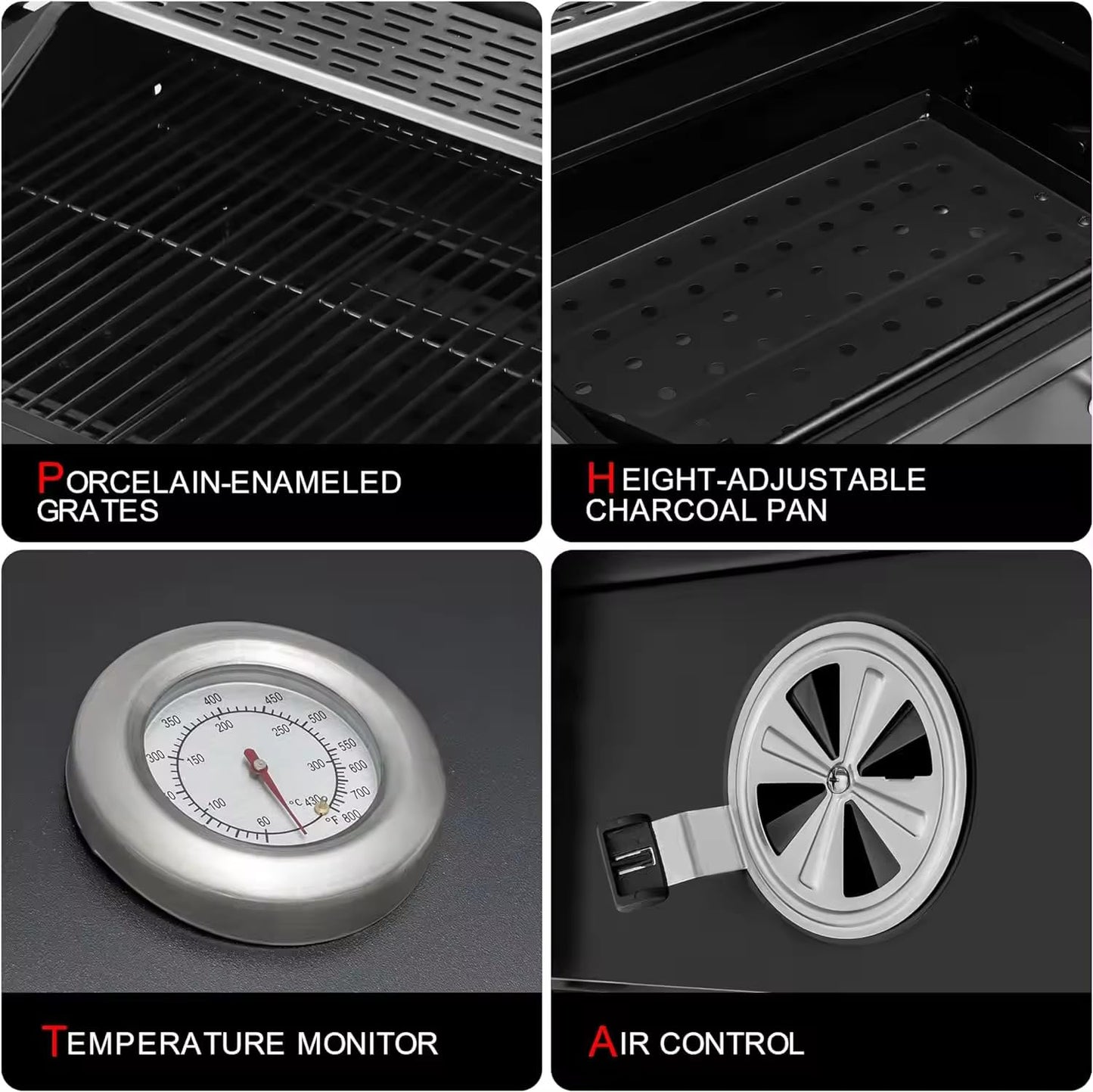 Super Grills Charcoal barbecue BBQ grills (Portable stainless steel bbq grill)