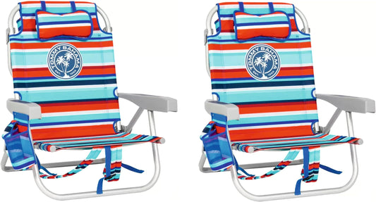 Tommy Bahama 2016 Backpack Cooler Chair with Storage Pouch and Towel Bar