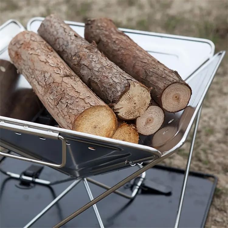 Super grills Stainless Steel Foldable Portable Charcoal barbecue BBQ Grill Camping Picinics Outdoor comes with cover